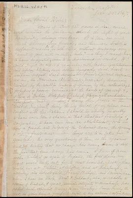 Letter from Samuel May, Leicester, Mass., to Richard Davis Webb, Jan. 25, 1867