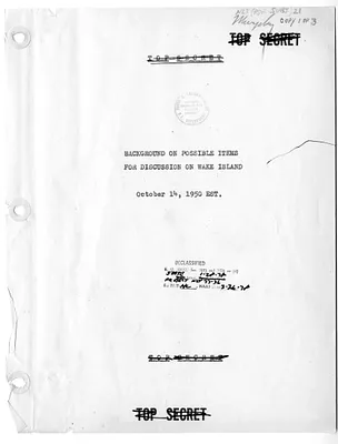 Report, Background of Possible Items for Discussion on Wake Island