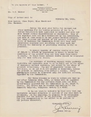 Letters Received to H.H. Barker, February 10, 1932