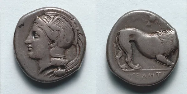 Stater: Head of Athena (obverse); Lion (reverse)