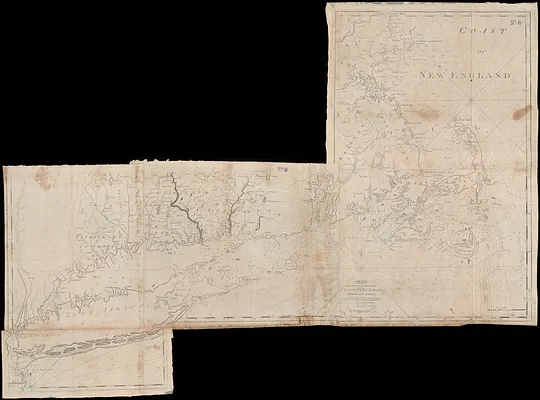 Chart from New York to Timber Island including Nantucket shoals