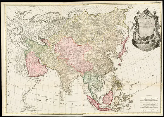 Carte de l'Asie divisée en ses principaux etats
