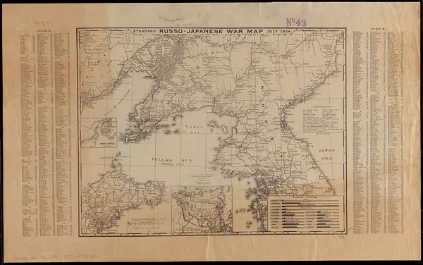 Standard Russo-Japanese war map July 1904