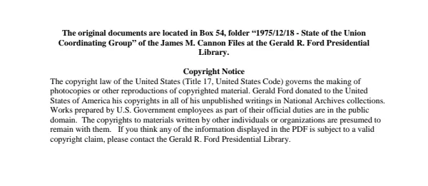 1975/12/18 - State of the Union Coordinating Group