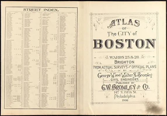 Atlas of the city of Boston : wards 25 & 26, Brighton