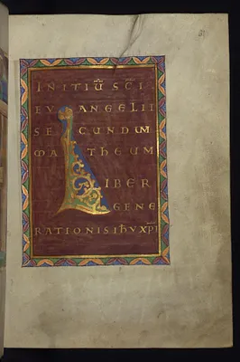 Leaf from Gospels