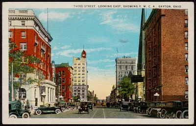 Third Street, looking east, showing Y.M.C.A., Dayton, Ohio