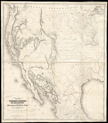 Map of the United States and their territories between the Mississippi and the Pacific Ocean; and part of Mexico