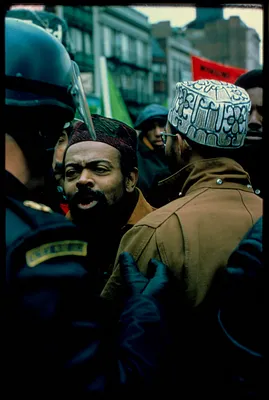 Amiri Baraka (née LeRoi Jones) at Boston protest