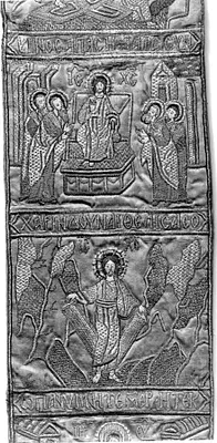 Stole (Epitrachelion) with Scenes from the Akathist Hymn