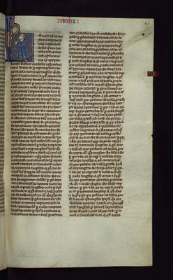 Historiated Initial ""L"" with God Speaking to Moses in the Desert