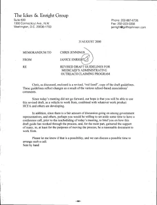 Medicaid and School Based Clinics [Folder 3]