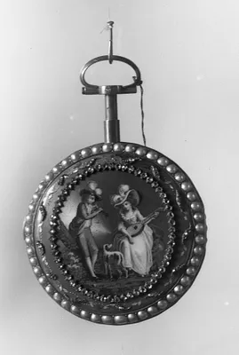 Watch with a Man and Woman Playing a Musical Instrument