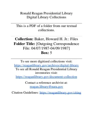 [Outgoing Correspondence File: 04/07/1987-04/09/1987]