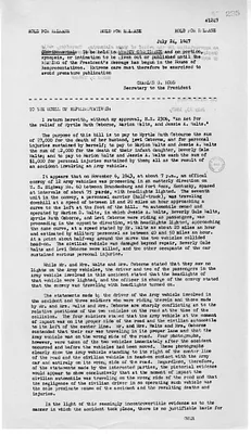 Press Release, Veto Message from President Harry S. Truman to the House of Representatives