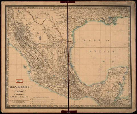 Map of Mexico, constructed from all available materials and corrected to 1862