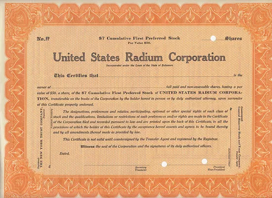 Stock Certificate, 1929