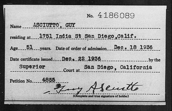 Asciutto, Guy - 1936