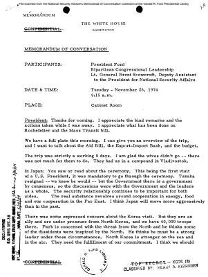 November 26, 1974 - Ford, Bipartisan Congressional Leadership