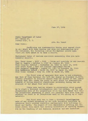 Letters Sent to Mr. Roach [John Roach], June 17, 1924
