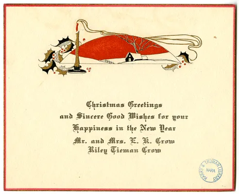 Christmas Card from E. K. and Helena Crow