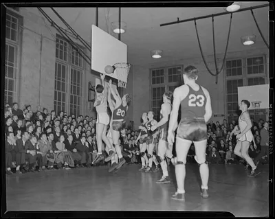 Basketball game, ca. 1940-1941