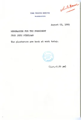 Memorandum from John Steelman to President Harry S. Truman