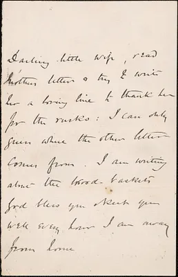 [John Biddulph Martin] autograph note to [Victoria Woodhull Martin], approximately 1883-1897