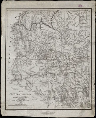 Map of Arizona Territory