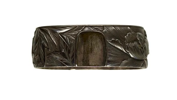 Fuchi with Peonies