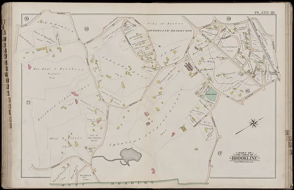 Atlas of the town of Brookline, Norfolk County, Massachusetts