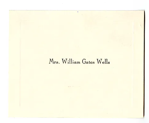 Letter from Annie Wells to Bess. Truman