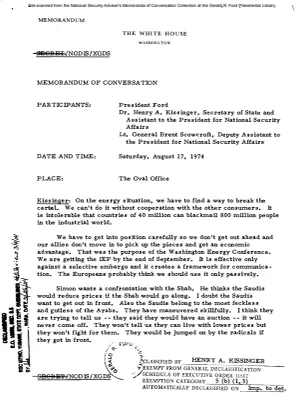 August 17, 1974 - Ford, Kissinger