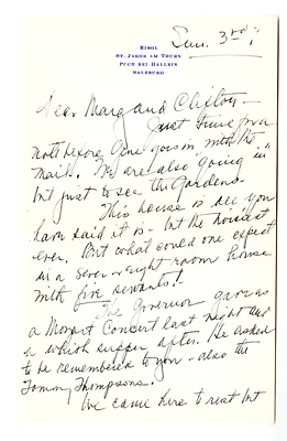 Letter from Bess W. Truman to Margaret and Clifton Daniel