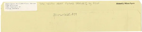 The Truth About Flying Saucers, February 27, 1951
