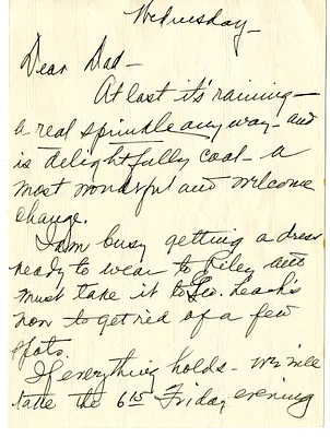 Letter from Bess W. Truman and Margaret Truman to Harry S. Truman