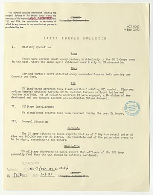 Memorandum, Daily Korean Bulletin
