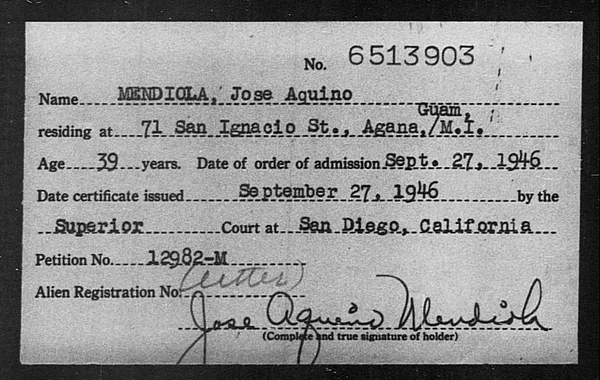 Mendiola, Jose Aquino - 1946
