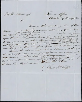 George Coffin to Ira Wadleigh, 29 May 1850