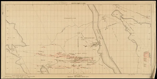 Plan and section, Mooseland gold district, Halifax co., N.S