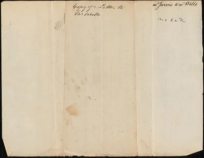 Leonard Jarvis to Nathaniel Wells, no date