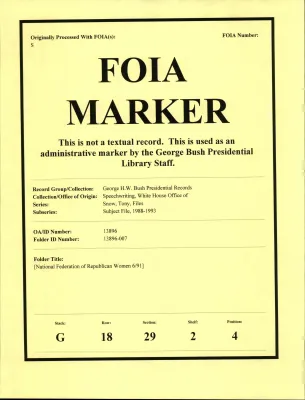 [National Federation of Republican Women 6/91]