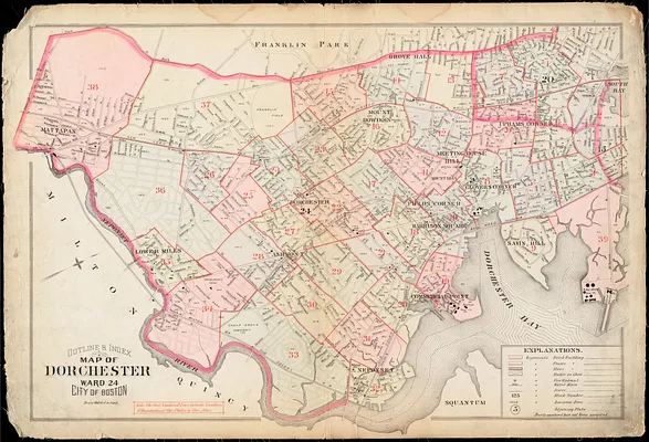 Outline & index map of Dorchester, ward 24, city of Boston
