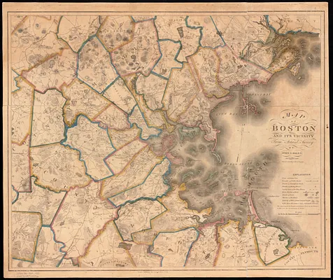 Map of Boston and its vicinity from actual survey