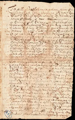 Deed of land from Christopher Avery of New Groton to Stephen Williams Jr.