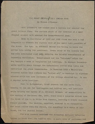 Thomas O'Connor typescript (copy), [Boston, Mass., August 1927]: The great crystal ball murder case