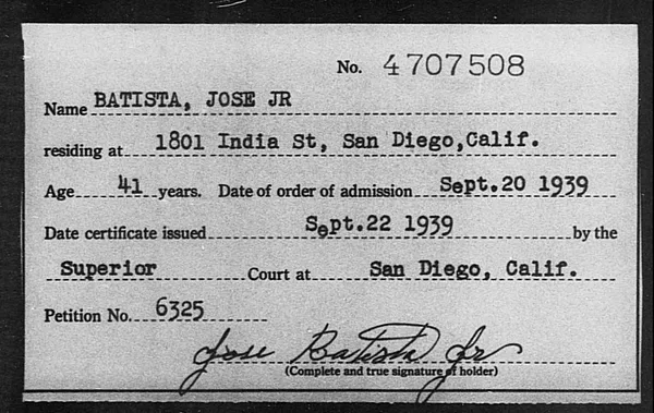 Batista, Jose Jr - 1939