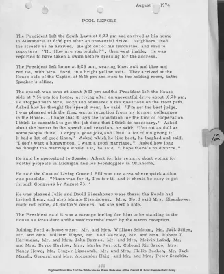 President's Address to Congress [Pool Report]