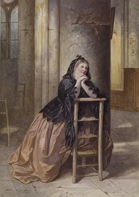 Woman Kneeling in Prayer