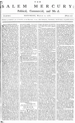 The Salem Mercury: Political, Commercial, and Moral